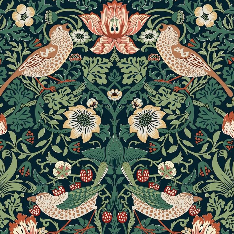 ткань Berry Cathbird в цвете Manor Green