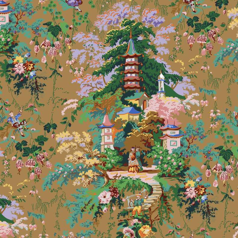 ткань Emperor Garden  в цвете Gold