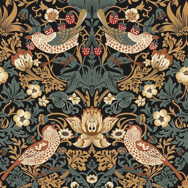 ткань Berry Cathbird в цвете Tapestry Gold